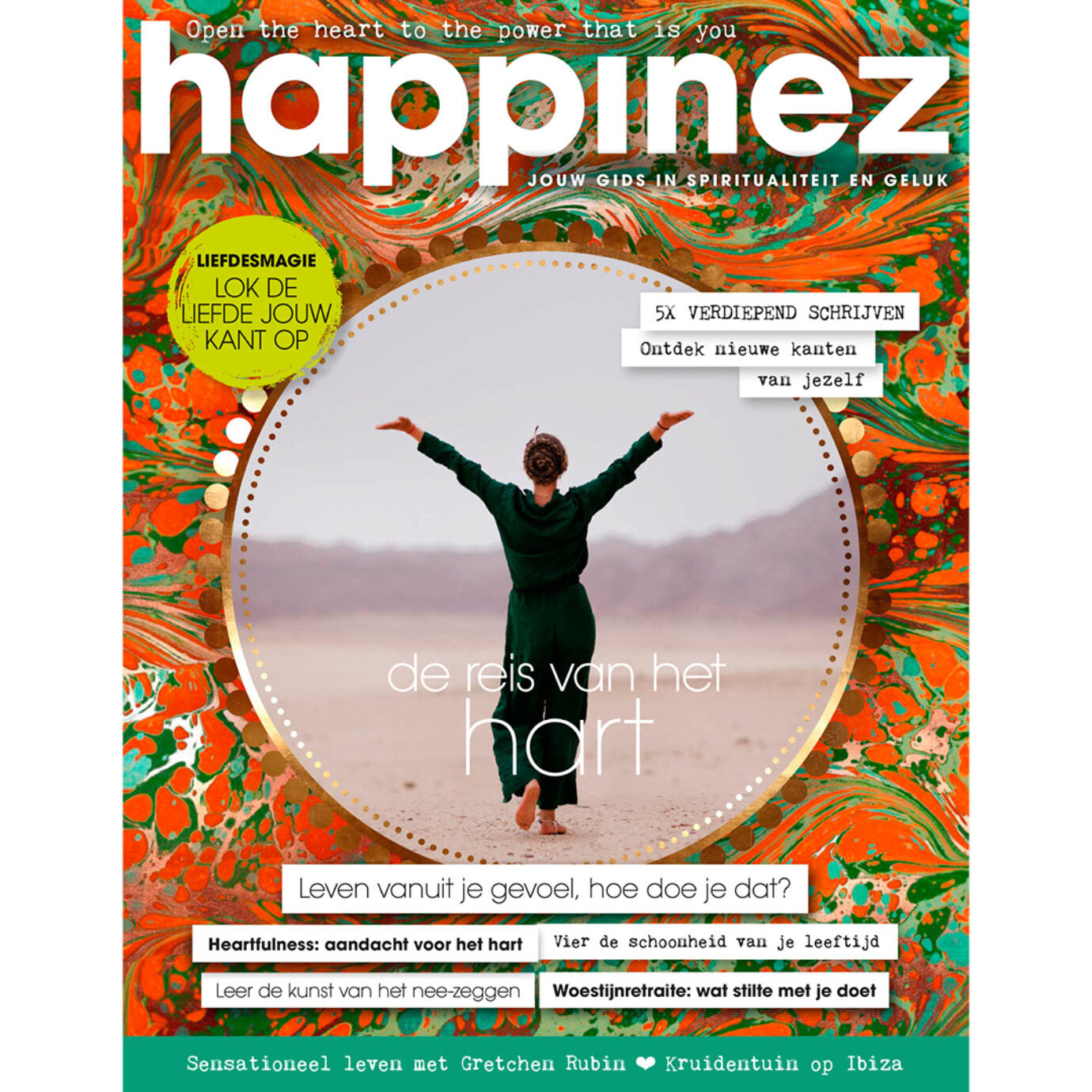 Gebrauchte Happinez-Zeitschriften mit schönen Bildern für all deine Collagen