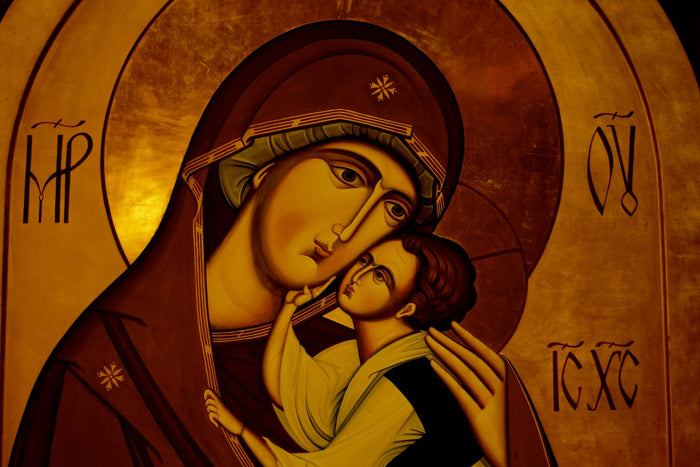 Religiöse Ikone für SoulCollage® Karten und kreative Therapie zu Glaube und Symbolik